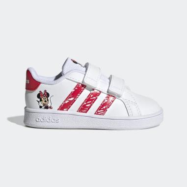 ADIDAS COURT MINNIE MISURA 21 WHITE-RED (BAMBINI)