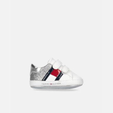 TOMMY HILFIGER MISURA 19 WHITE-SILVER  (BAMBINI)