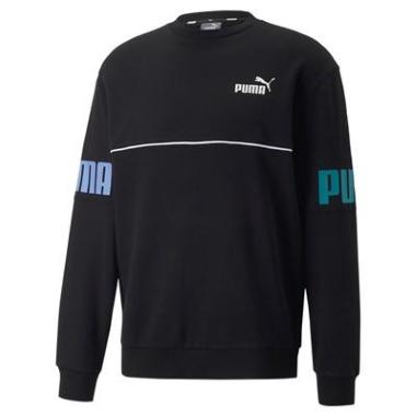 PUMA FELPA POWER MISURA S BLACK-DEEP AQUA (UOMO)