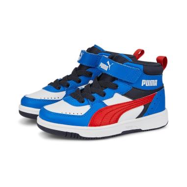 PUMA REBOUND MISURA 31 WHITE-RED-BLUE (BAMBINI)