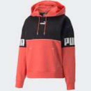 PUMA FELPA POWER MISURA 15-16 ANNI SALMON-BLACK (BAMBINI)