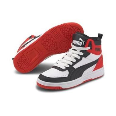 PUMA REBOUND JOY MISURA 38 WHITE-BLACK-RED (BAMBINI)