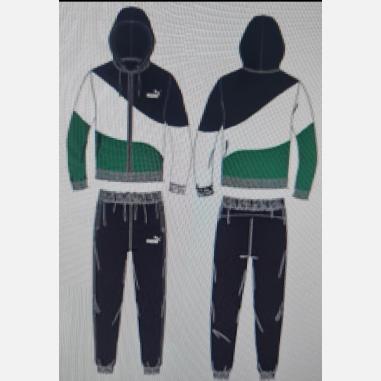 PUMA TUTA POWER MISURA L BLACK-WHITE-GREEN (UOMO)