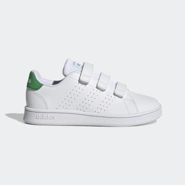ADIDAS ADVANTAGE MISURA 30 WHITE-GREEN  (BAMBINI)