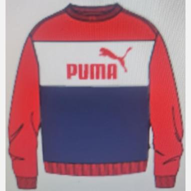 PUMA FELPA COLORBLOCK MISURA L RED-WHITE-BLUE (UOMO)