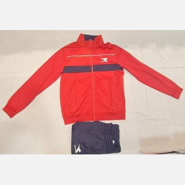 DIADORA TUTA TRACKSUIT MISURA M RED-NAVY  (UOMO)