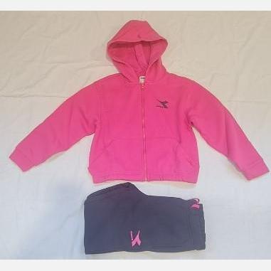 DIADORA TUTA TRACKSUIT MISURA XL PINK-PEACOAT (BAMBINI)