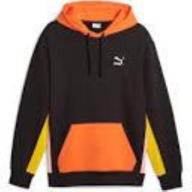 PUMA FELPA HOODIE MISUAR M BLACK-HOT HEAT  (UOMO)